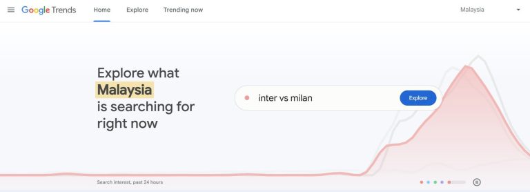Google Trends Interface