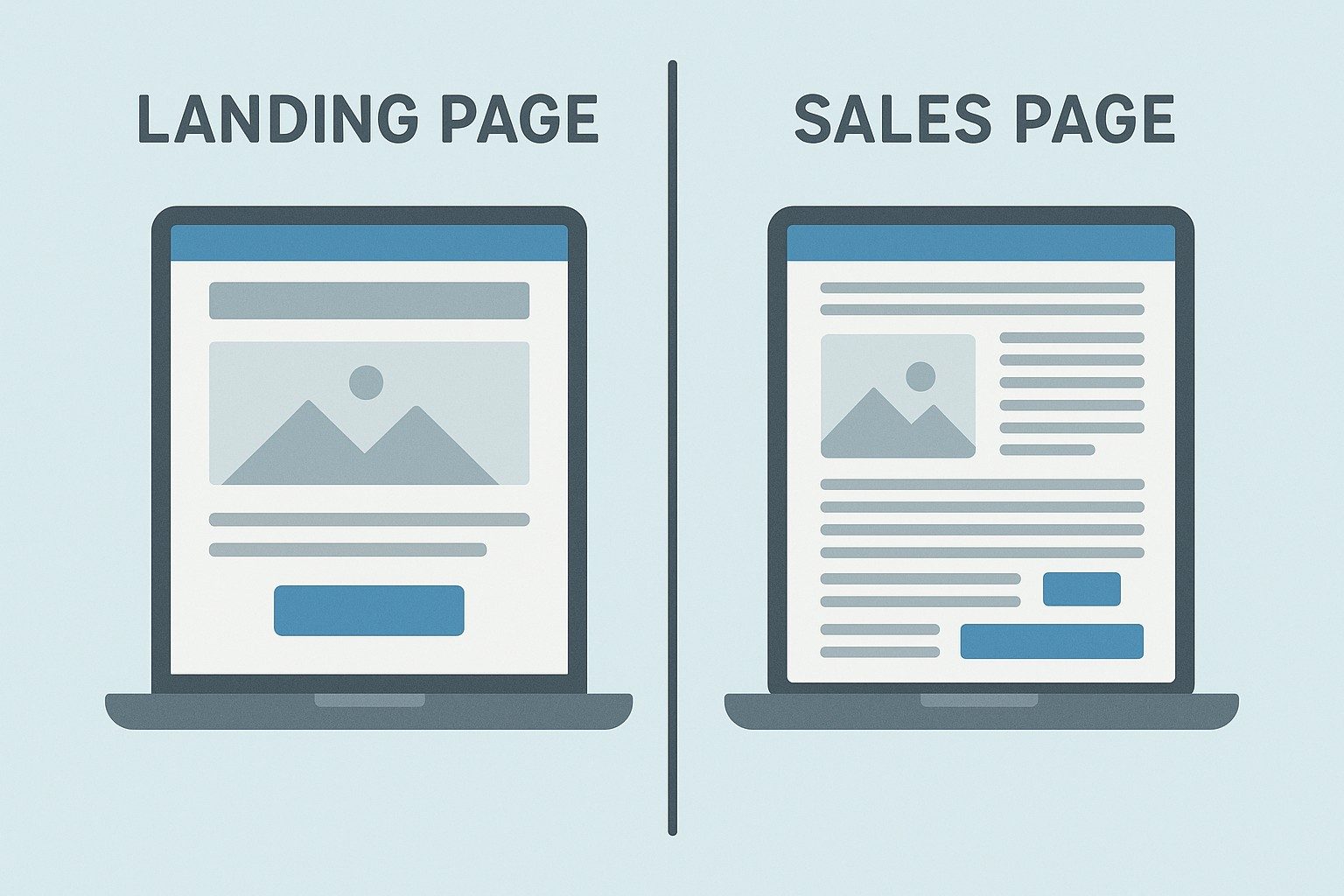 Landing page vs Sales page