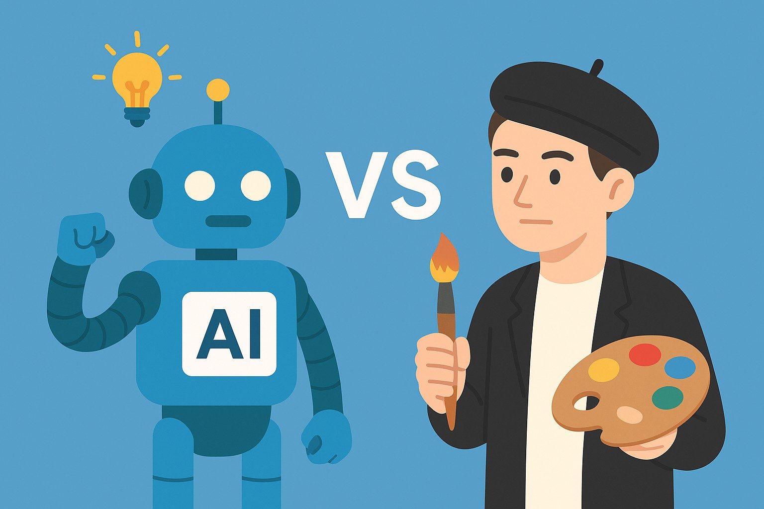 Robot vs artist showdown